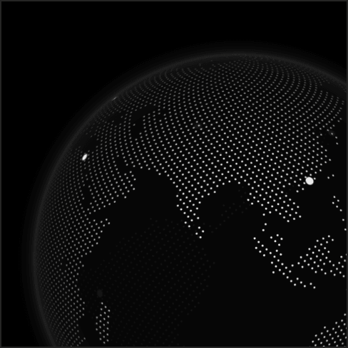 Imagem de um globo em wireframe